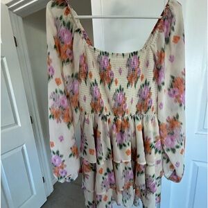 Floral print dress with shorts! Size M